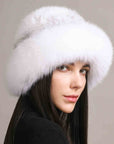 Mink Hair Hat Lady Braided Fur Winter  Women