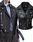 Women's leather short jacket