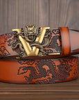 Automatic cowhide belt