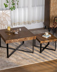 Modern Retro Splicing Square Coffee Table ( USA ONLY + 3 TO 5 DAYS SHIPPING)