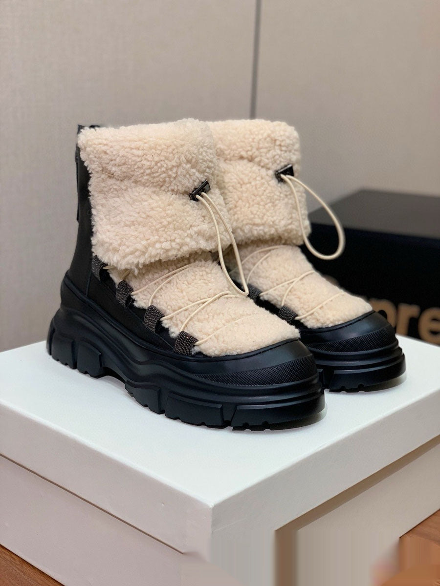 Winter Fur Ankle Boots For Women