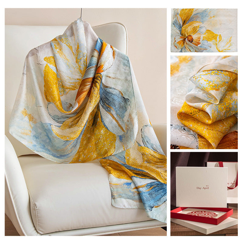 Women’s 100% Mulberry Silk Printed Scarf Wrap