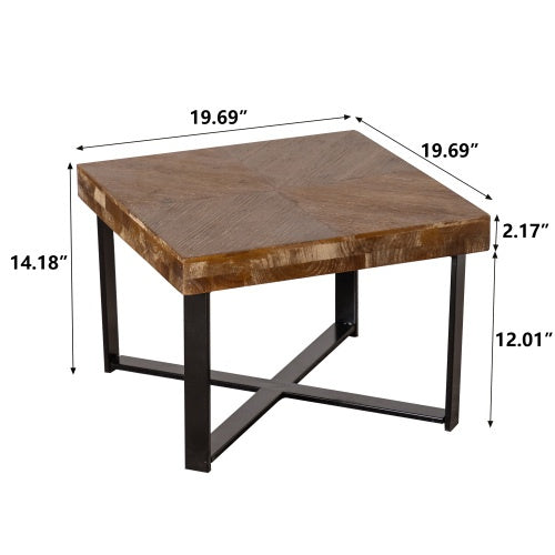 Modern Retro Splicing Square Coffee Table ( USA ONLY + 3 TO 5 DAYS SHIPPING)