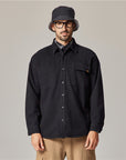 Men's American Retro Heavy Cotton Long Sleeve Shirt