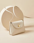 Women’s Litchi Grain Genuine Leather Crossbody Bag