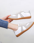 Shallow Flat Bottom  Women Lace-up Shoes