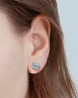 Snowflake 1Caret Moissan Stud Earrings women