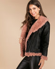 Imitation raccoon fur sheepskin leather jacket ( 3 to 7 days shipping)