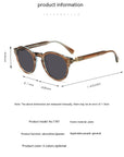 Japanese-style Men's Retro Pattern Cloth Round Frame UV-proof Sunglasses