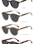 Japanese-style Men's Retro Pattern Cloth Round Frame UV-proof Sunglasses