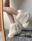 Snow Boots Winter Fleece-lined Thermal Furry Shoes