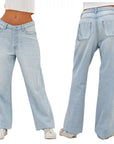 European And American Style Jeans High Waist Loose Wide Legs Type