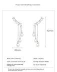 Long High Profile Tassel Pearl Eardrop Earring