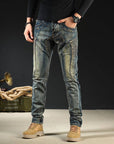 Men's Fashion Japanese Style Retro Nostalgic Motorcycle Jeans ( 3 TO 7 DAYS SHIPPING)