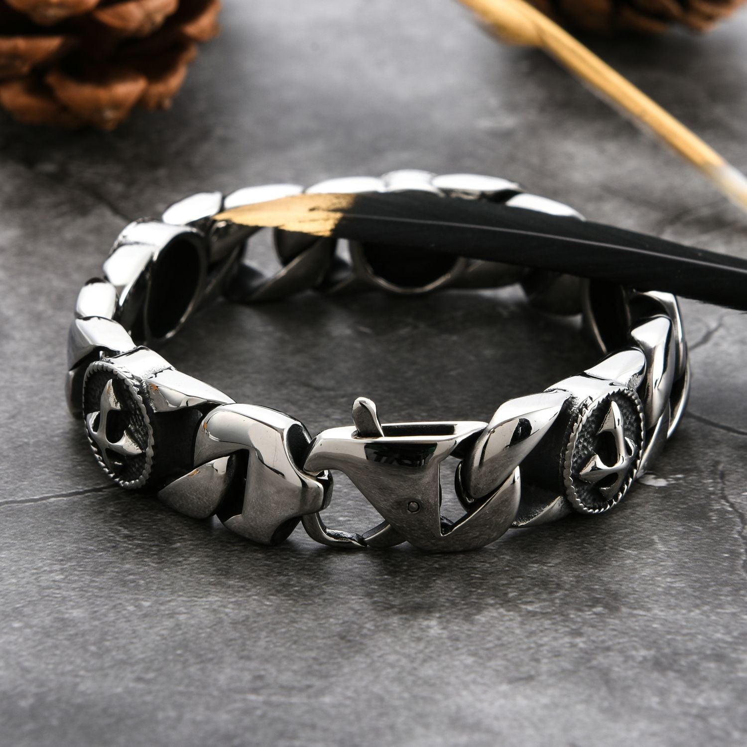 Titanium Steel Men&#39;s Bracelet