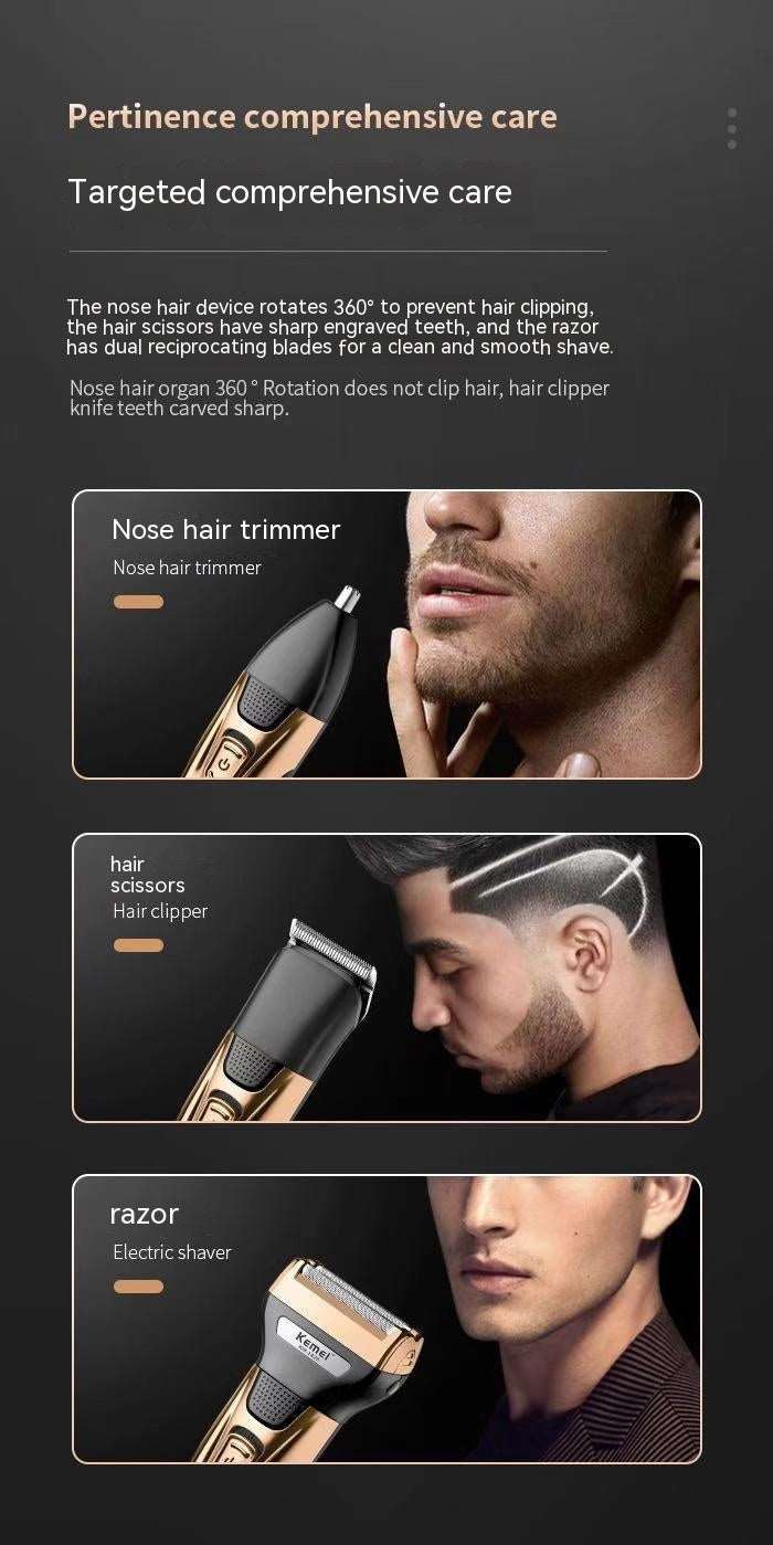 All-in-one Pogonotomy Multi-cutter Head Electric Men&#39;s Shaver