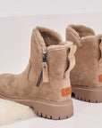 Thick Plush Snow Boots Women Faux Suede Non-slip Winter Shoes