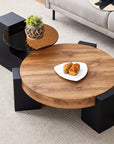 Modern Double-Layer Round Coffee Table ( USA ONLY 3 TO 5 DAYS SHIPPING)