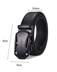 Men's Leather Belt Business Automatic Buckle Belt