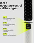 LCD USB Charging Straight Comb Negative Ion Lazy Hair Straightener Curly Hair Dual-use Broken Hair Finishing