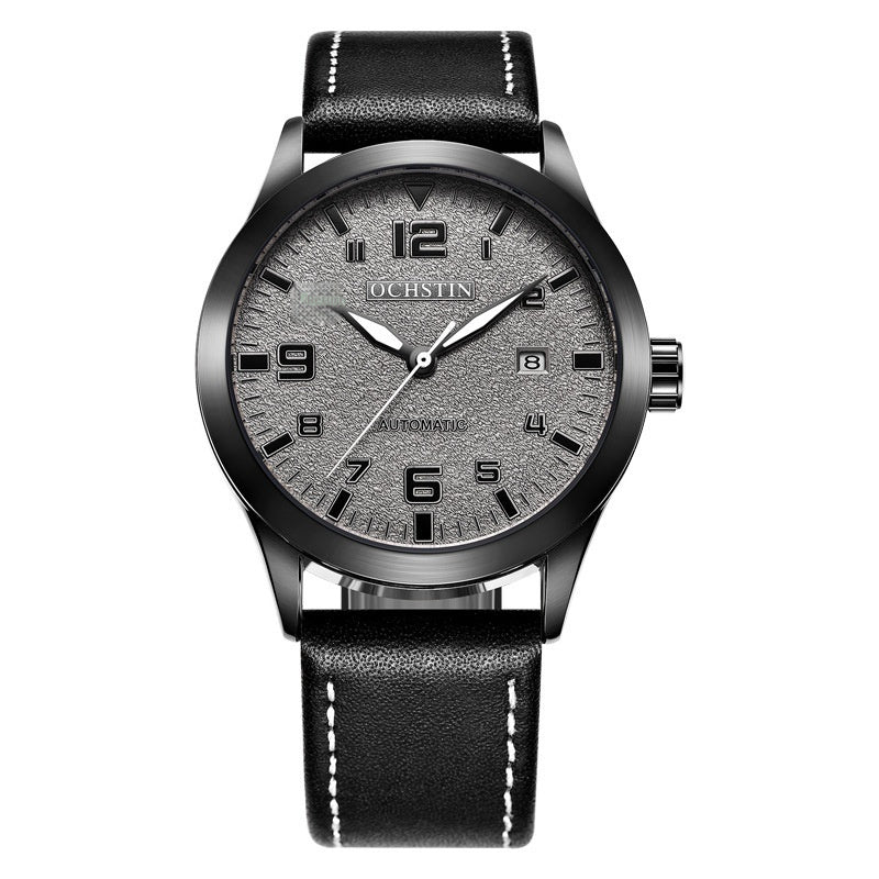 Men’s Business Retro Automatic Mechanical Watch – Genuine Leather Strap Classic Timepiece