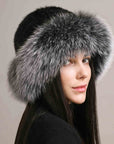 Mink Hair Hat Lady Braided Fur Winter  Women