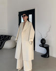 Long Fur Lapel Extended  Overcoat