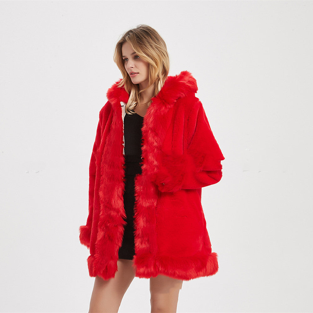 Women’s Fashionable Warm Fur Coat – Cozy Elegance with a Modern Edge