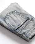 Nostalgic Jeans Ripped Special Embroidered Men's Pants