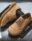 Men’s Vintage Leather Lace-Up Shoes – All-Inclusive Birkenstock-Inspired Casual Loafers