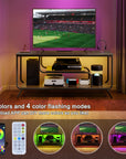 TV Cabinet With Power Socket And LED Lights ( USA ONLY + 3 TO 7 DAYS SHIPPING)