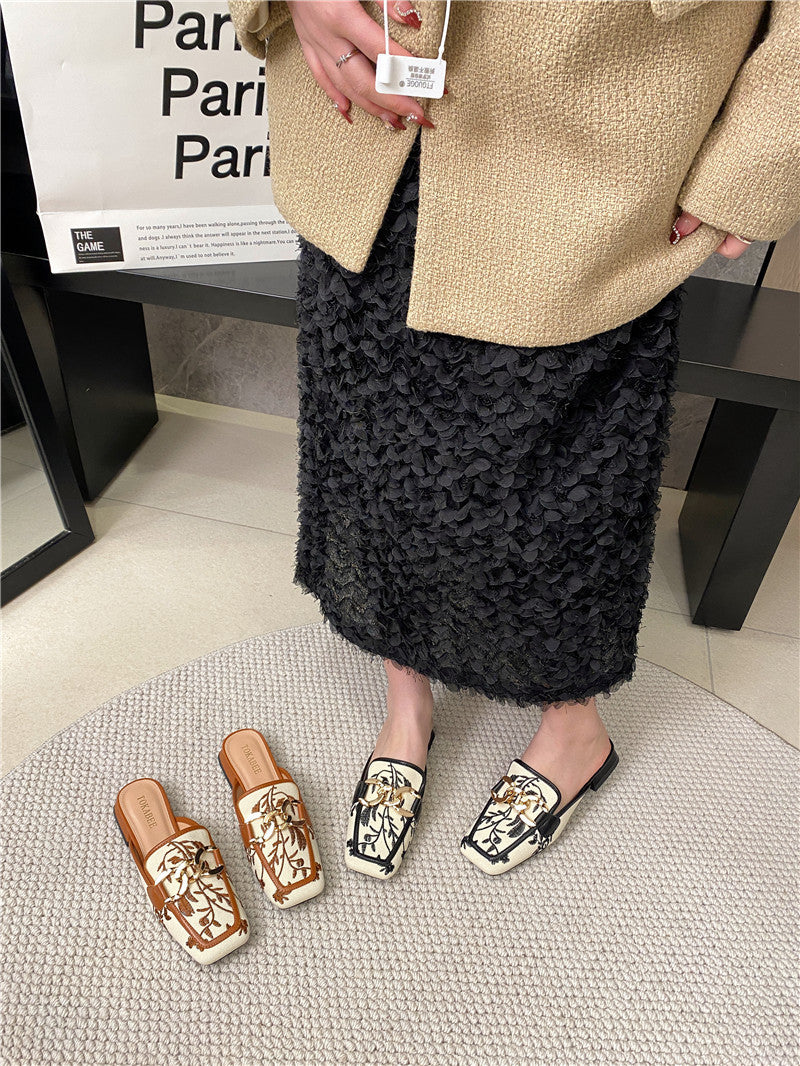 Women&#39;s Closed Toe Half Slippers For Summer