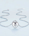 Love Necklace Men And Women Personality Sweet Cool Wind S925 Silver Clavicle Chain