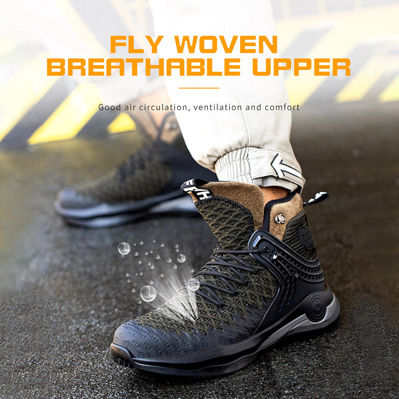 Men&#39;s High-top Safety Shoes Construction Protective  FOOTWEAR