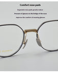 Ultra Light Pure Titanium Vintage Round Frame Spectacle