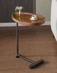 Brown C-shaped Side Table, Living Room Small Sofa Table ( USA ONLY + 3 TO 7 DAYS SHIPPING)