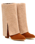 Women’s Plush High Heel Suede Boots – Elegant Winter Fashion Statement