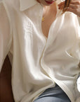 Chic Chiffon White Shirt For Women