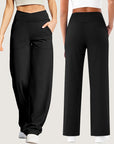 Women’s V-Waist Cross Pocket Fitness & Yoga Trousers – Japanese & Korean Casual Style
