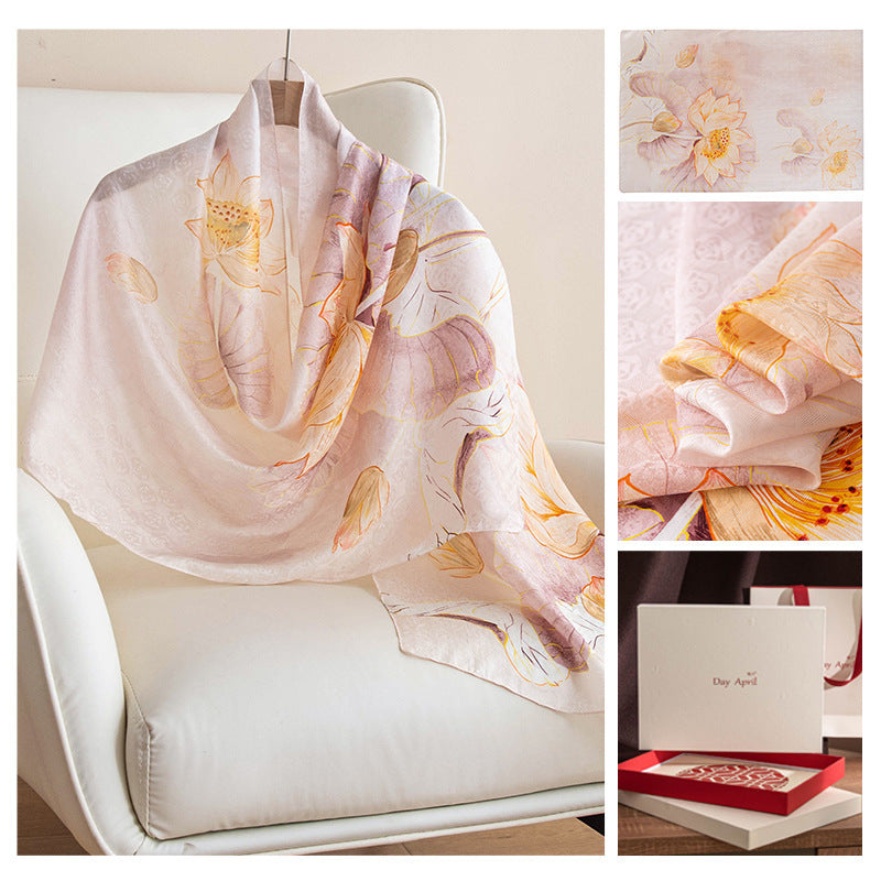 Women’s 100% Mulberry Silk Printed Scarf Wrap