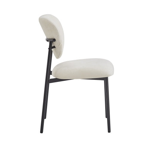 Upholstered Dining Chairs With Metal Legs  Set Of 2,Beige ( USA ONLY + 3 TO 5 DAYS SHIPPING)