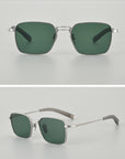 Pure Titanium Square Frame Double Beam Fashion Myopia Glasses For Men (3 to 7 DAYS SHIPPING)