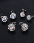 1 / 2 Carat Moissanite Classic Rock  Earrings men