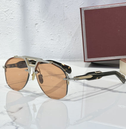 Men’s Light Luxury Metal INS-Style Pilot Sunglasses – Trendy UV Sun Protection for Travel, Driving &amp; Fashion