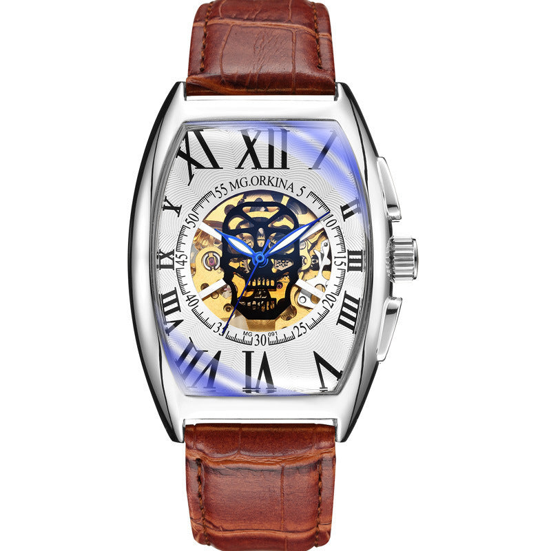 Hollow Transparent Bottom Men&#39;s Mechanical Watch