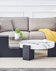 Modern Double-Layer Round Coffee Table ( USA ONLY 3 TO 5 DAYS SHIPPING)