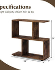 Transform Your Space With These Stylish 2-Tier Wooden Bookcases ( USA ONLY 3 TO 5 DAYS SHIPPING)