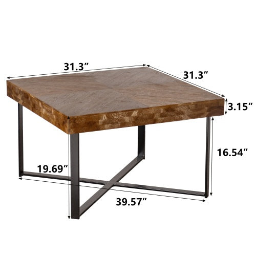 Modern Retro Splicing Square Coffee Table ( USA ONLY + 3 TO 5 DAYS SHIPPING)