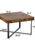 Modern Retro Splicing Square Coffee Table ( USA ONLY + 3 TO 5 DAYS SHIPPING)