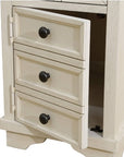 Dark Grey MDF Top And White Oak Drawer Living Room Side Cabinet ( USA ONLY + 3 TO 5 DAYS SHIPPING)